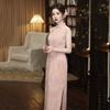 Pink Sleeveless National Style New Chinese Suzhou Long Cheongsam Improved Young 1011 New Women's High Sense Daily