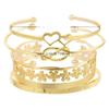 Trendy Knotted Heart Bracelet Set: Four Versatile Openable Bracelets for Women