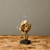 Nordic Creative Silence Is Gold Statue Resin Thinker Sculpture Figurine Vintage Home Office Decoration Modern Art Resin Decor