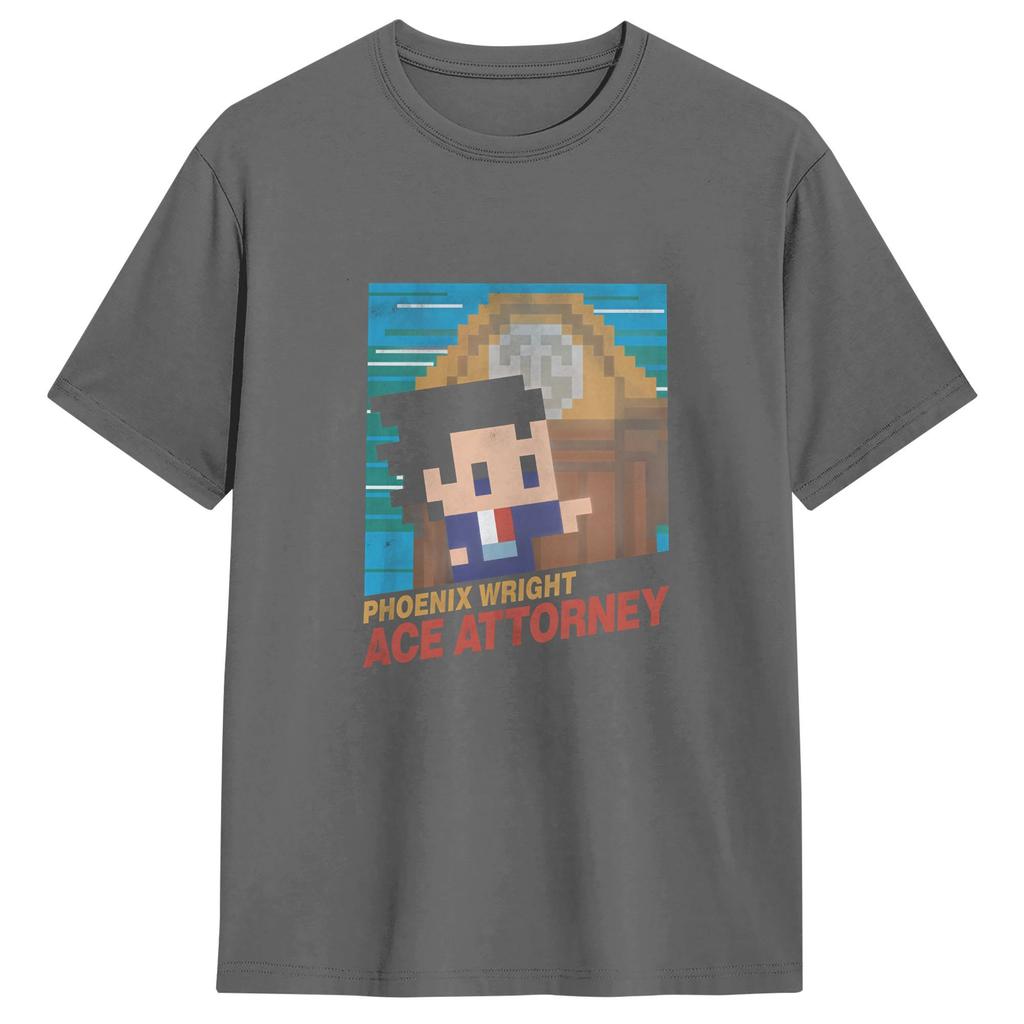 Ace Attorney Tshirt Summer Harajuku Tshirts Unisex Cotton O Neck Oversize Clothes Short Sleeve Awesome Tops