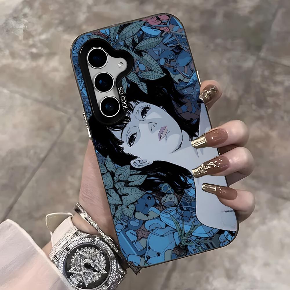 Perfect Blue Phone Case For Samsung S25 Ultra S23 S22 S21 S20 Ultra Plus S24 Fe A54 A55 Color Silver Cover