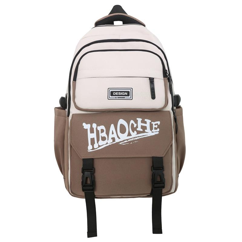 Large capacity junior high school students new primary school students double shoulder schoolbag men's and women's trend backpack