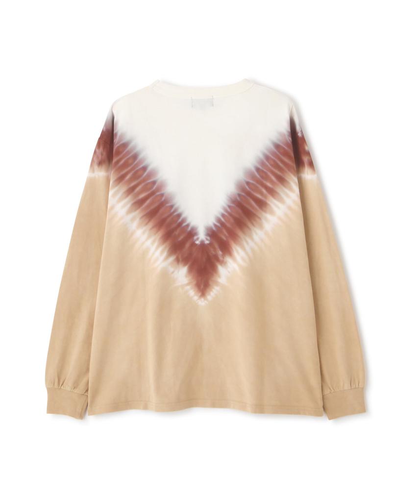 Schott Tie-Dye Eagle Langarm-T-Shirt, Herren, Größe XL, 050, Braun, 782-4230011