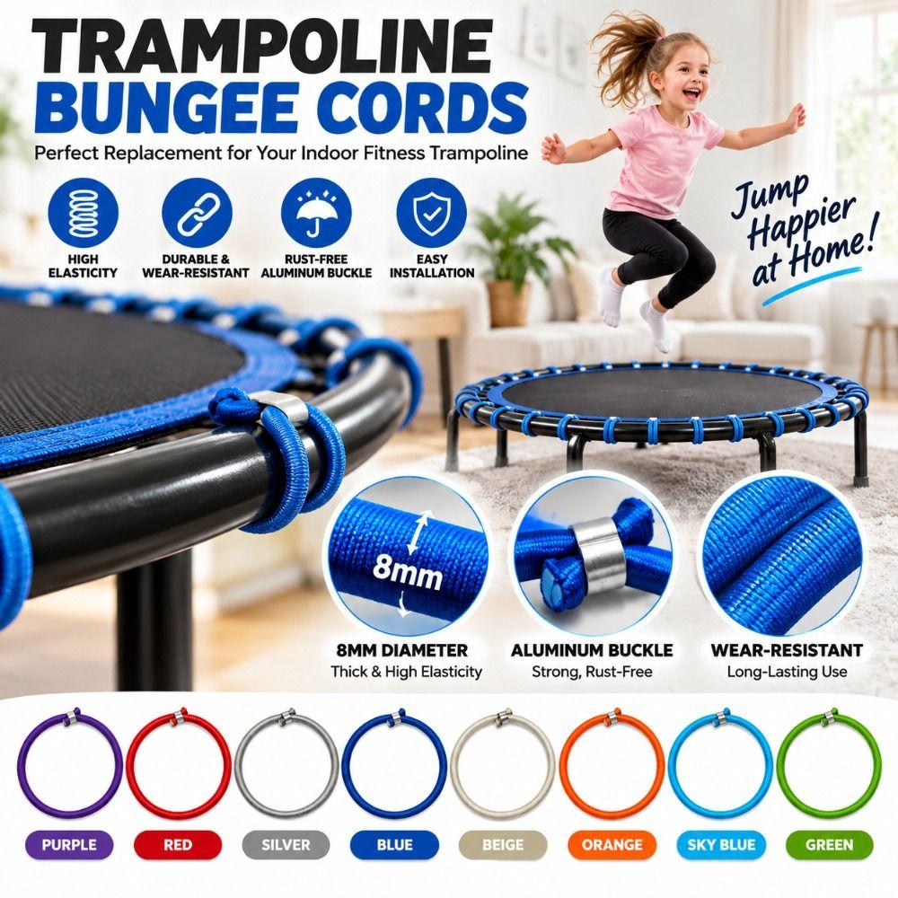 5pcs Wear-resistant Trampoline Elastic Rope Versatile Elastic Straps Fitness Trampoline