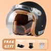 VGV DOT Certified Retro Cruise Motorcycle Helmet Men's and Women's Electric Vehicle All-season Riding Half Helmet Motorcycle 3/4