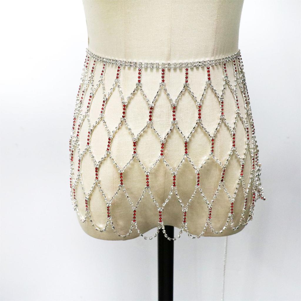 European And American Jewelry, Sexy And Fashionable Hollow Rhinestone Waist Chain, Sexy Nightclub Body Chain Jewelry.