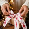 Christmas Ribbon, 6 Width and 5 Meter Length with for Holiday Party Venue Decorations
