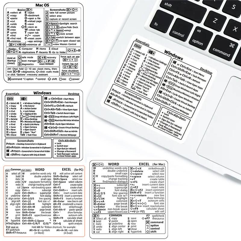 1PC Office Software Memory Waterproof Learn Self-adhesive General Shortcut Keys Assistance Laptops Fast Improve Efficiency
