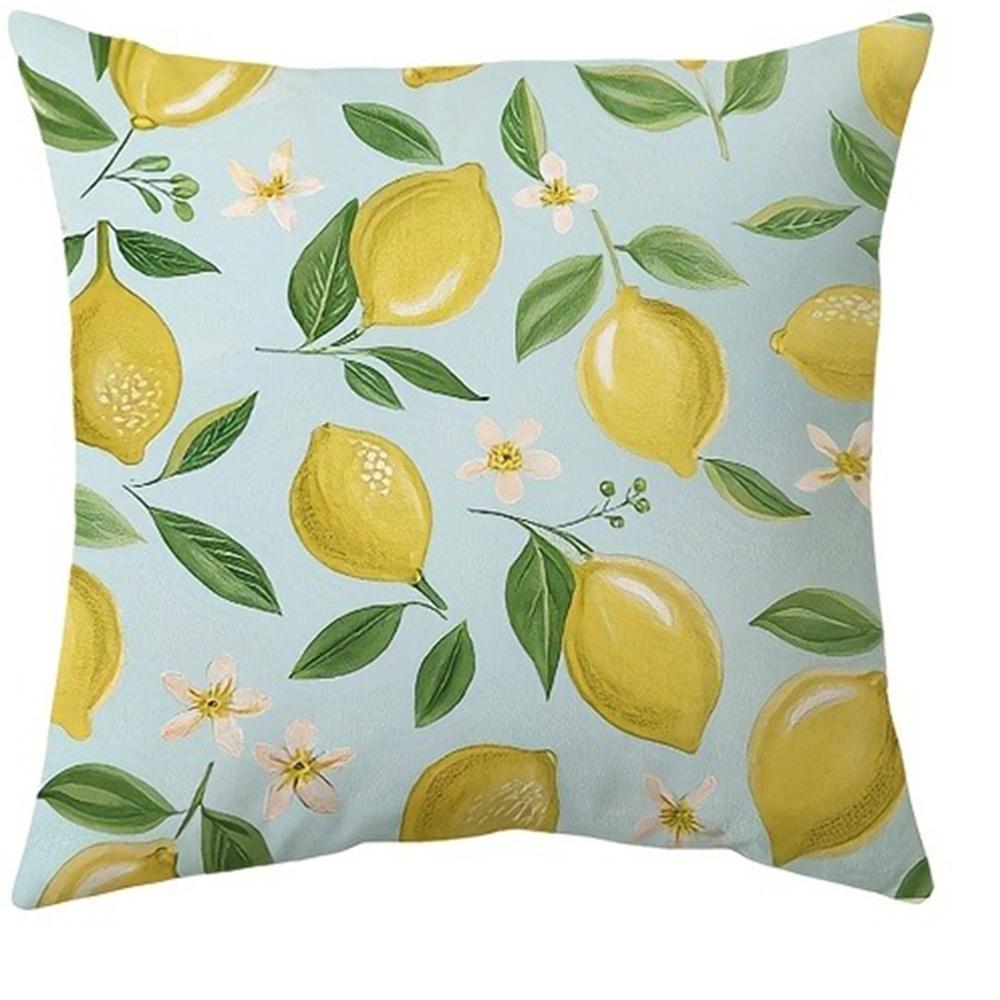 

Наволочки для подушек с лимонным принтом, благословение дома, наволочка на диванную подушку для гостиной, мягкая и удобная, украшение для спальни 16x16Inch