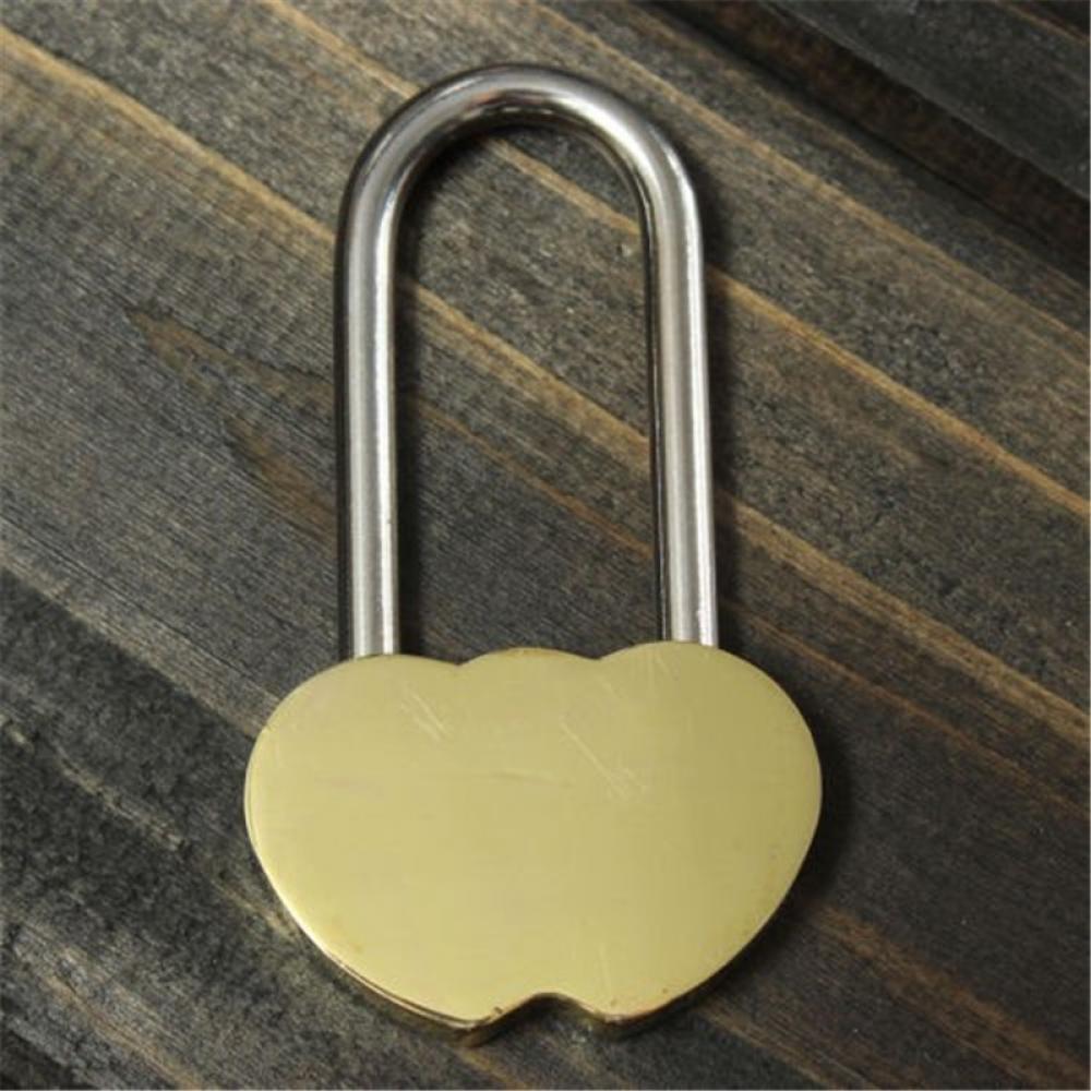 40mm Love lock tourist attraction ing lock concentric lock wedding lock cannot be opened Engraved Double Heart Lock