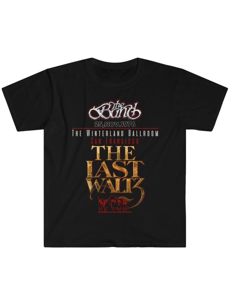 Men'S Black T-Shirt Featuring 'The Band'S Last Waltz' - a Breathable