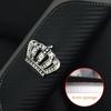 Car Seat Belt Cover Shoulder Pad Leather Seat Belt Crown Crystal Rhinestones Seat Safety Belt Case For Car Shoulder Strap Pad