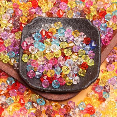 500g 4mm/5mm/6mm/8mm Lose Perlen Acryl Transparent Diamant Für Schmuck Machen Halskette Armband