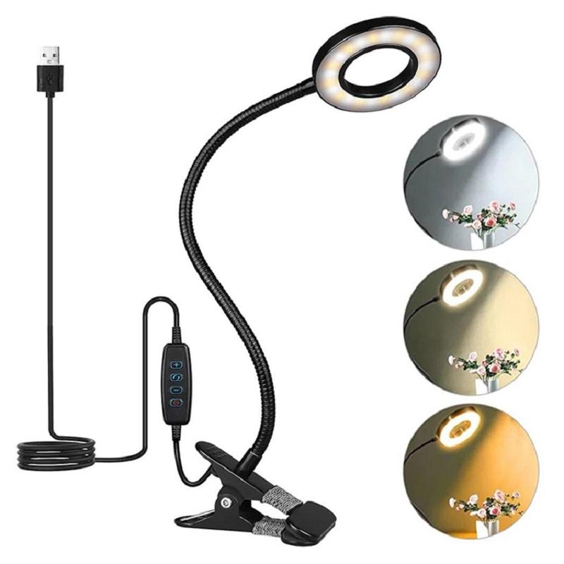 Flexibilná LED vertikálna stolná lampa Stolná pracovná lampa na písanie Spálňová nastaviteľná svietidlo na pripevnenie k posteli Lampa na písanie a čítanie