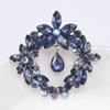 Korean Style Crystal Pendant Wreath Brooch for Suit Jackets