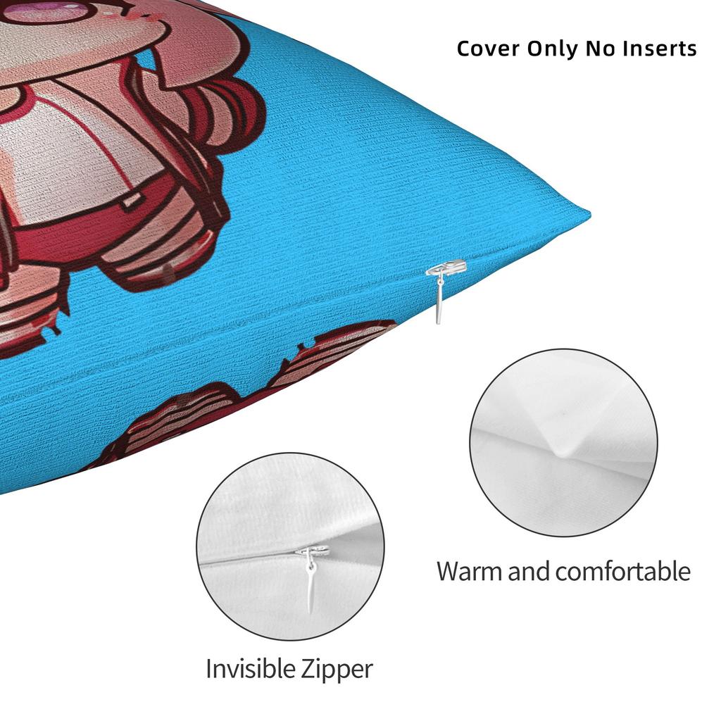Haru Urara Pillow Case Umamusume Retro Trendy Pillow Cover Square Pillowcases For Chair Sofa Home Decor