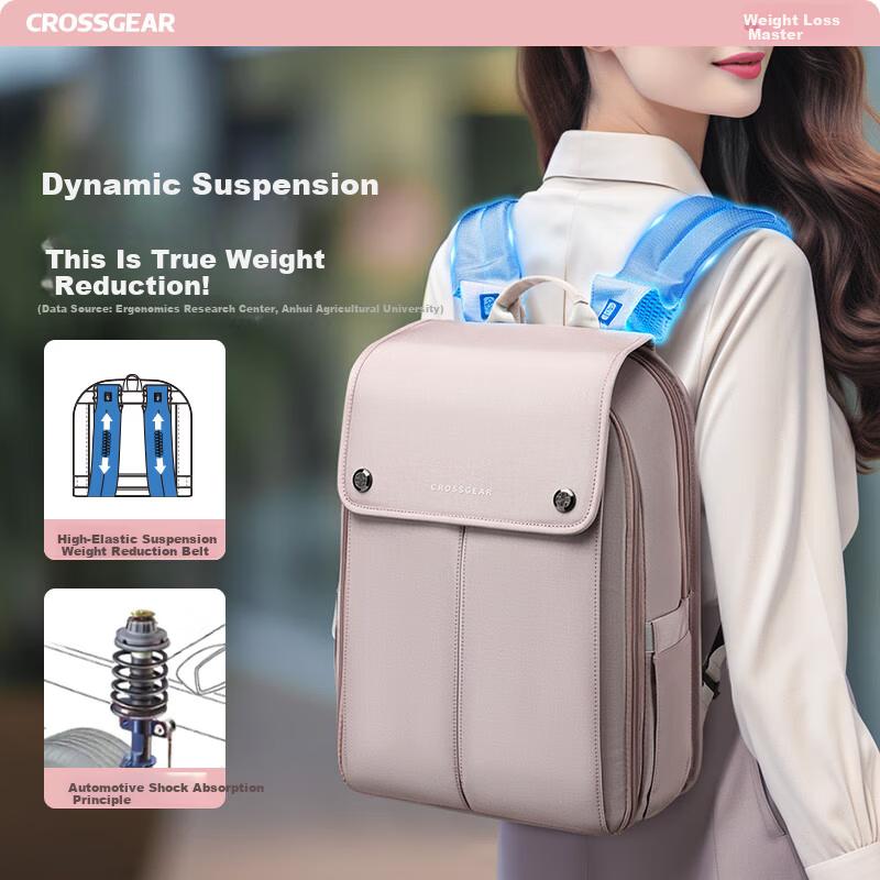 CROSSGEAR Mochila para Laptop de 16 polegadas com Medalha Cruzada Master Perda de Peso Casual Unissex Mochila Escolar para Computador Estudante Bolsa de Viagem de Negócios