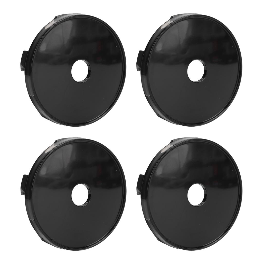 4PCS 60mm Wheel Center Cap With Hole Impact Resistant Stylish Look Universal Fit Rim Hub Center Cap for Cars Black