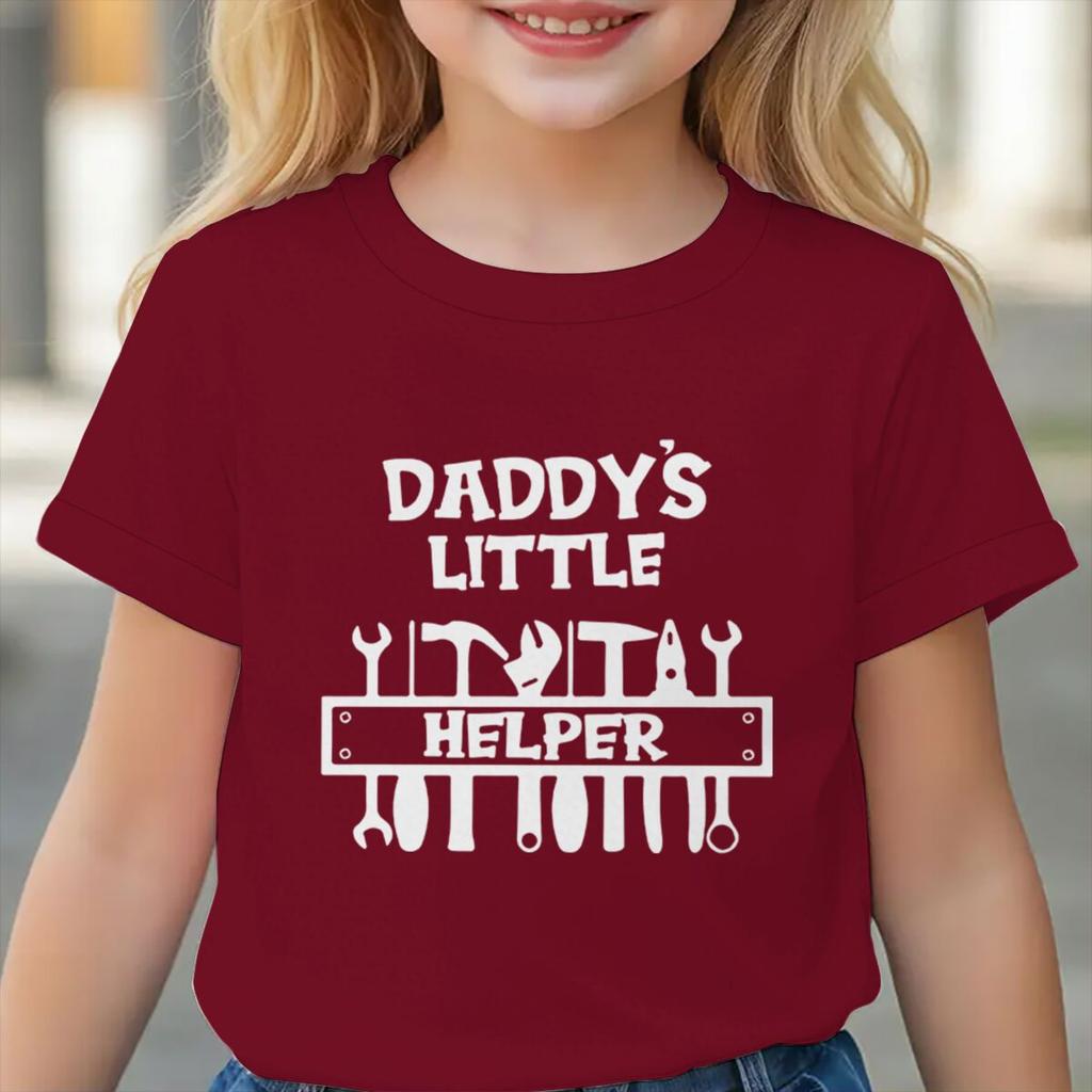 Daddys Little Helper Tshirt Soft ShortSleeve Tee Tool Graphic Cotton Baby Clothing Fathers Day Gift Girl Boy Clothes