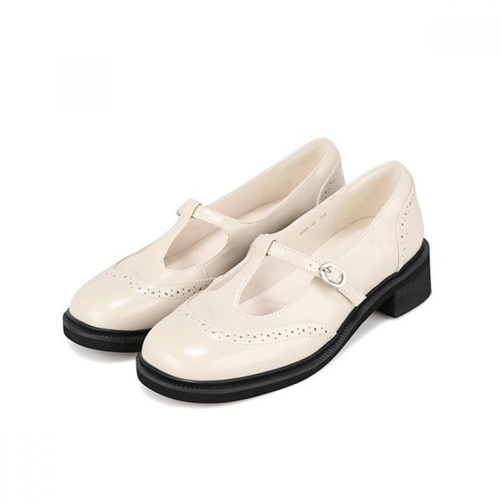 Barbara Leather Wingtip 4cm Women S Mary Jane Loafer Bbh544iv 230mm