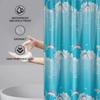 Dolphin PEVA Shower Curtain Thickened Animal  Stainless Steel Buttonhole Waterproof Mildew Proof Translucent Shower Curtain