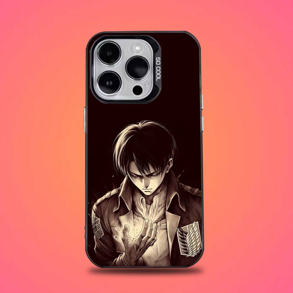 Levi Ackerman Attack On Titan Phone Case For iPhone 16,15,14,13,12,11,Mini,Pro,E,SE4,XS,MAX Black Candy Matte Cover