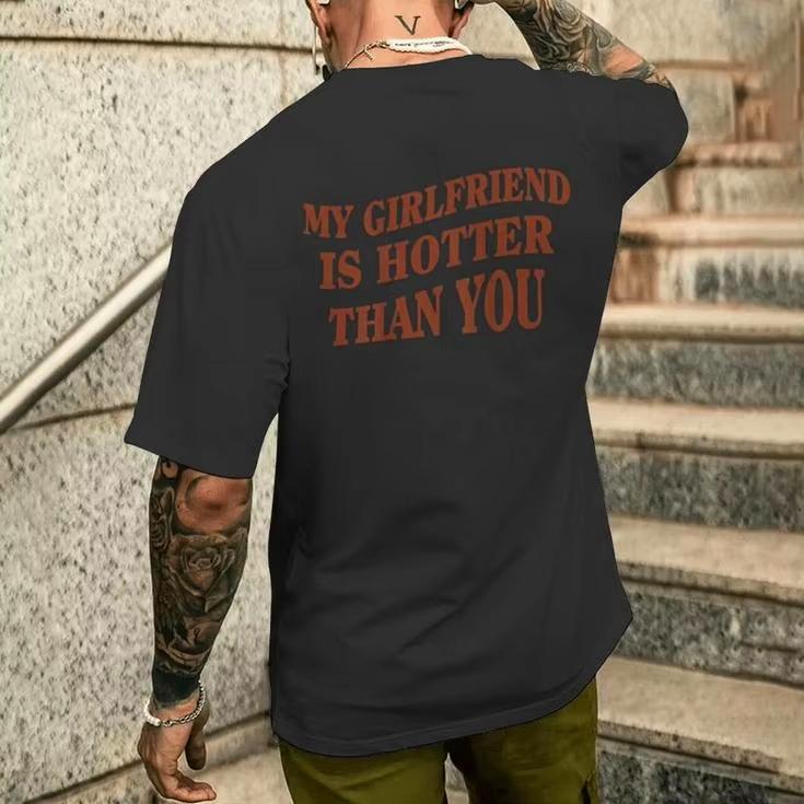 Summer Hot Sale My Girlfriend Is Hotter Than You Cotton Shirt Hip Hop Streetwear Oversized Tshirt Short Sleeve Casual Clothing
