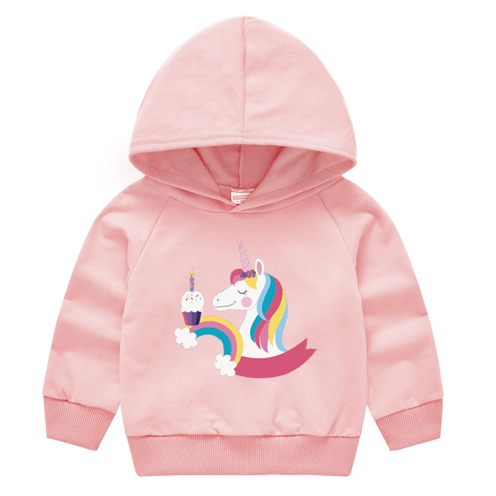 Frühling und Herbst Kindermode Kapuzenpullover Jungen und Mädchen Cartoon Druck Pullover Langarm Tops