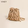 Viney Dames Geweven Crossbody Emmer Tas
