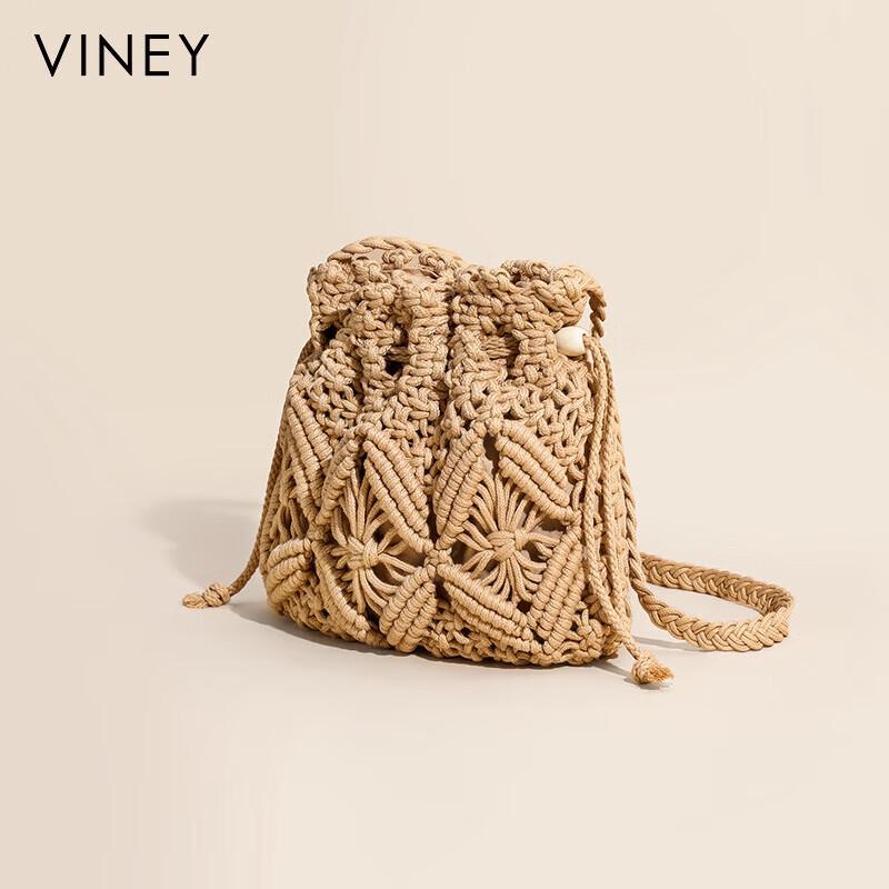 Viney Dames Geweven Crossbody Emmer Tas