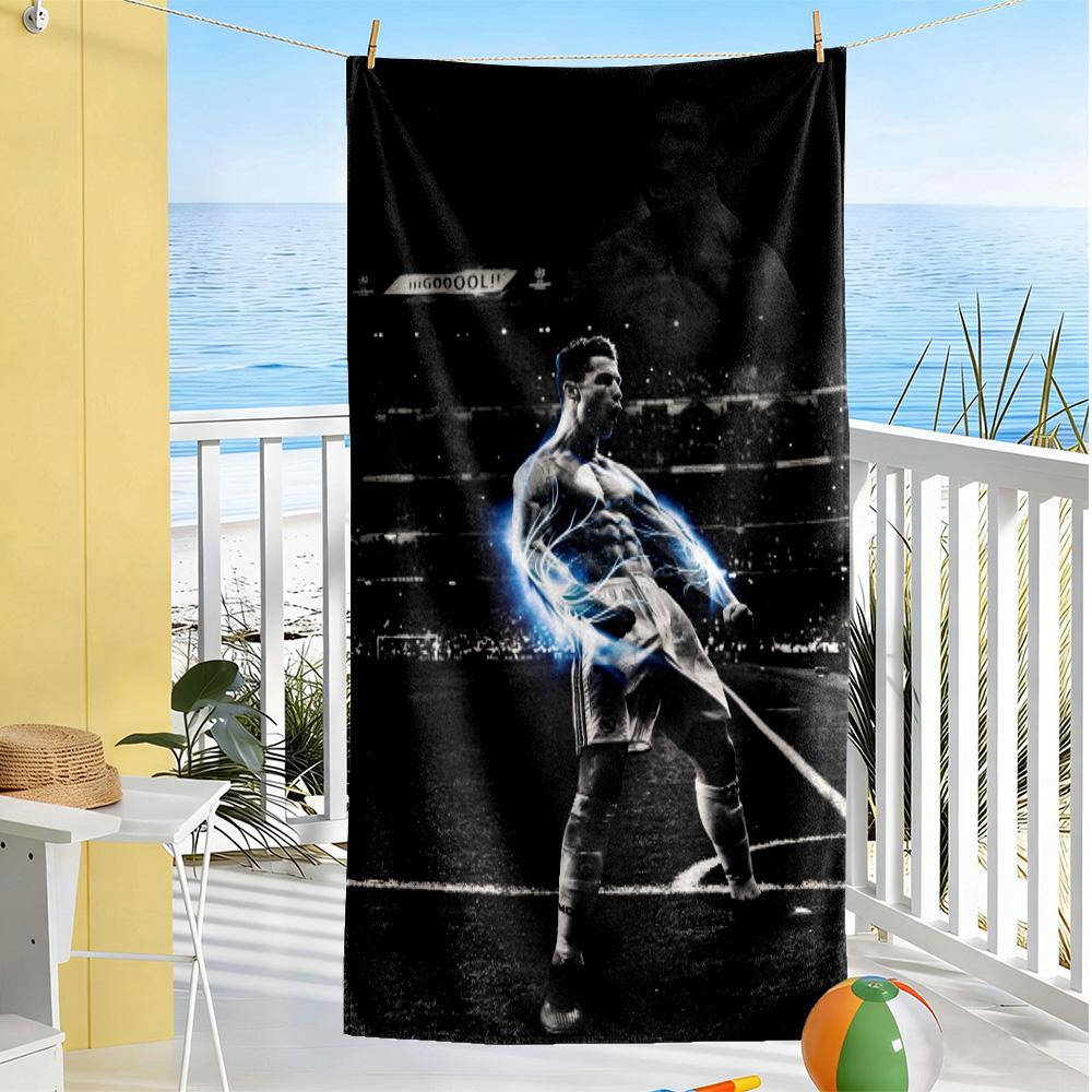 Ronaldo's Iconic Skills Beach Towel Soft Durable Quick-Dry Comfortable Lightweight