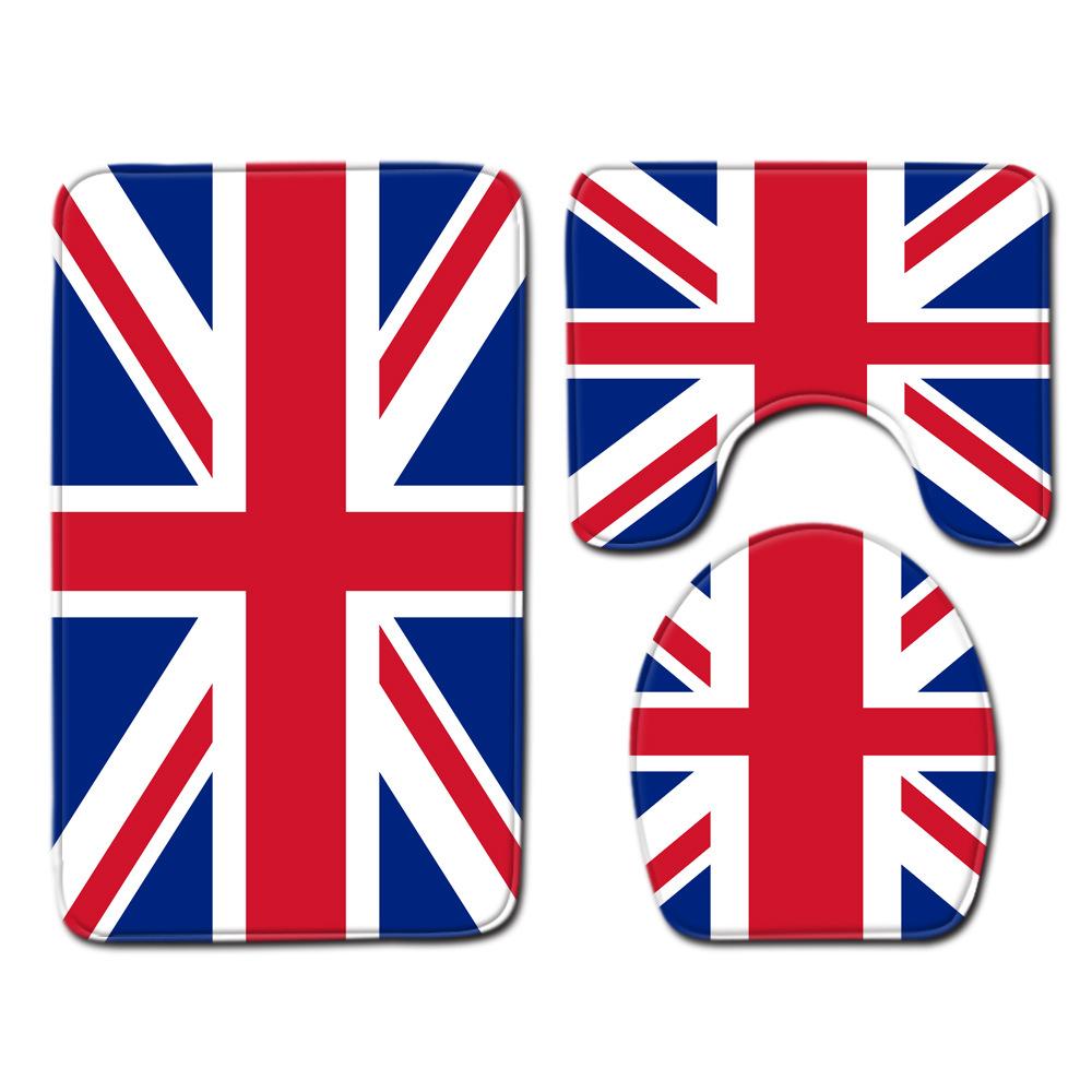 Animation Bathroom Floor Mat Three-Piece Bathroom Carpet Toilet Mat Set Door Mat Bathroom Non-Slip Mat