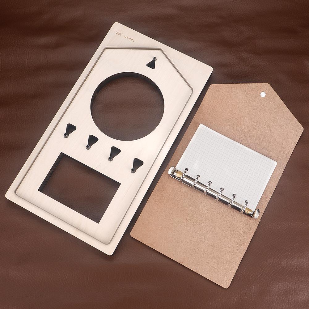 1 Stück Leder-Stanzform-Schablone, A7-7,4*10,5cm Notizbuchhülle DIY Messerform Werkzeug zum manuellen Schneiden von Kunstleder/Papier/Stoff