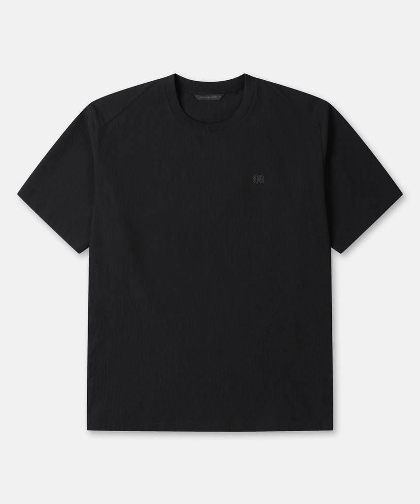 Koolongseupocheu Men'S Crease Round Neck Short Sleeve T-Shirt (Set-Up) Tltcm26611Blk