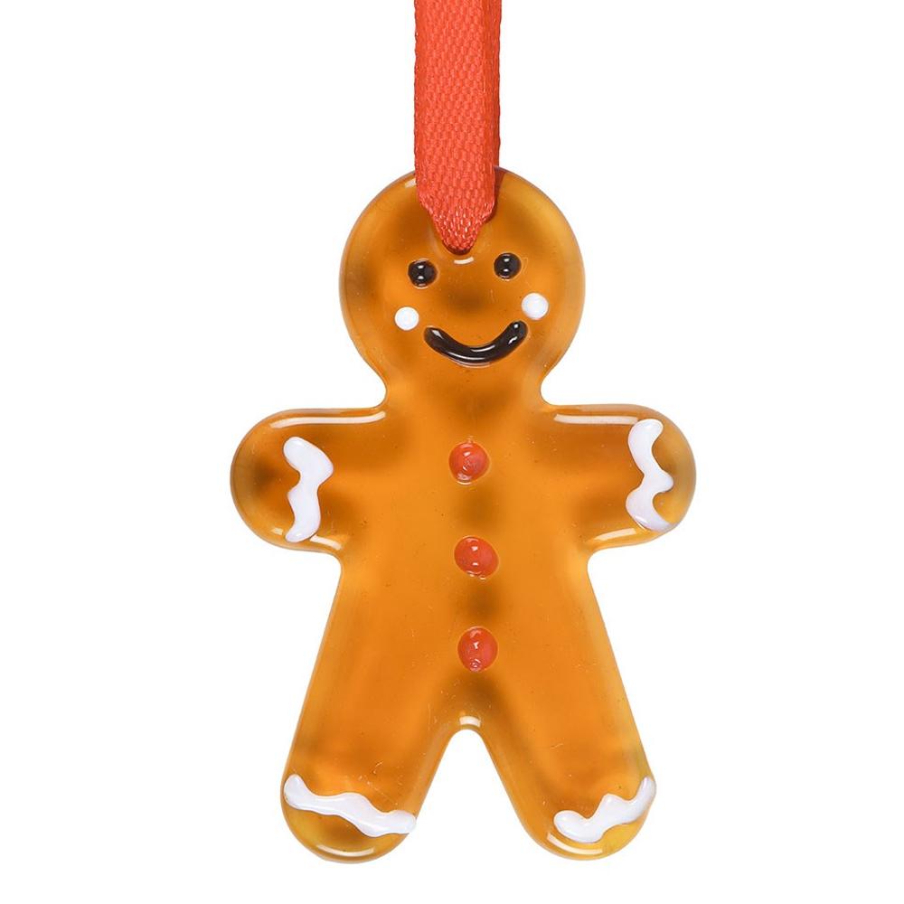 Something Different Glass Gingerbread Man Hanging Ornament (Pack of 20)
