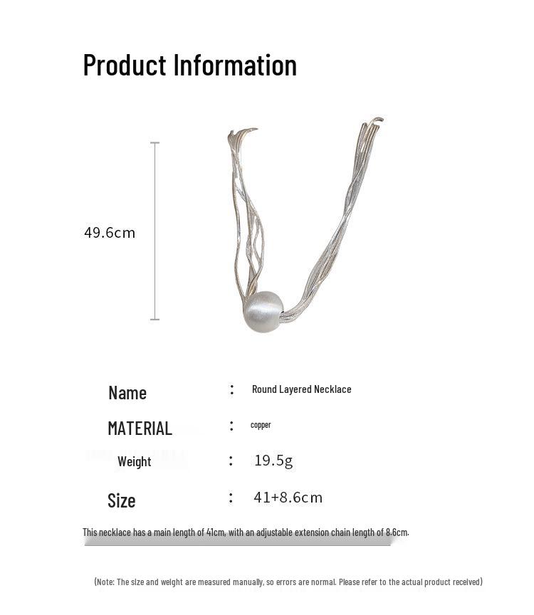 Minimalist Faux Pearl Multi-Layer Choker Necklace – Elegant Clavicle Chain Jewelry for Women