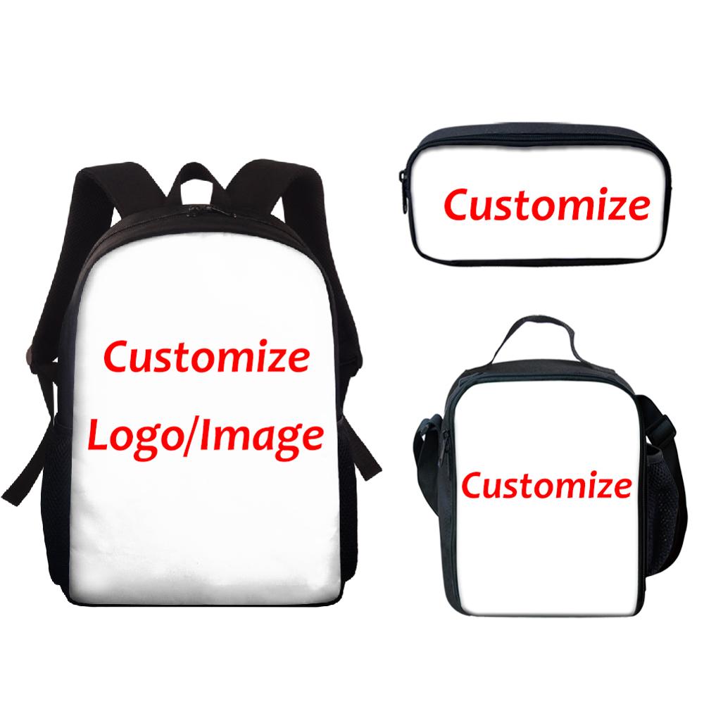 Trendy Popular New Fox 3D Print 3pcs/Set Student School Bags Laptop Daypack Backpack Lunch Bag Pencil Case
