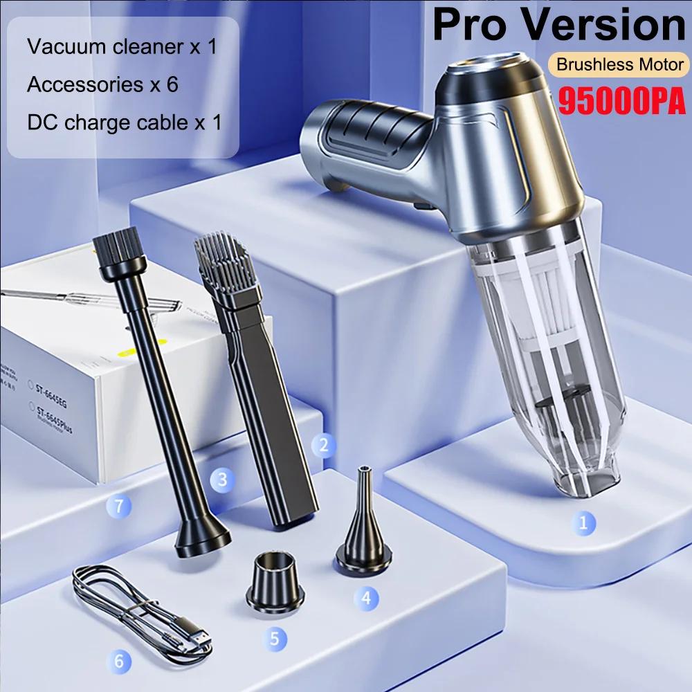 95000PA Car Vacuum Cleaner Strong Suction Wireless Mini Handheld Portable For Auto Home Desktop Powerful Cordless Vacuum Cleaner