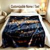 Fantasy Magic Theme Custom Blanket Personalized Name & Text Customized Soft Warm Throw Blanket Home Decor