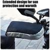Motorcycle Handlebar Gloves Warm Soft Handlebar Muffs With Reflective Strip Waterproof Scooter Gloves For Snowmobile E-Bike