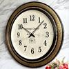 Extra Large Handcrafted Brass Inlay Wooden Analog Clock / English Numerals