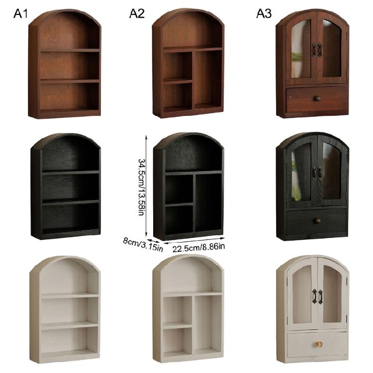 Hölzerner Tisch-Vitrinenschrank mit gehärteter Glastür Multifunktionale Aufbewahrungsorganisatoren für Heim- und Bürodekorationen