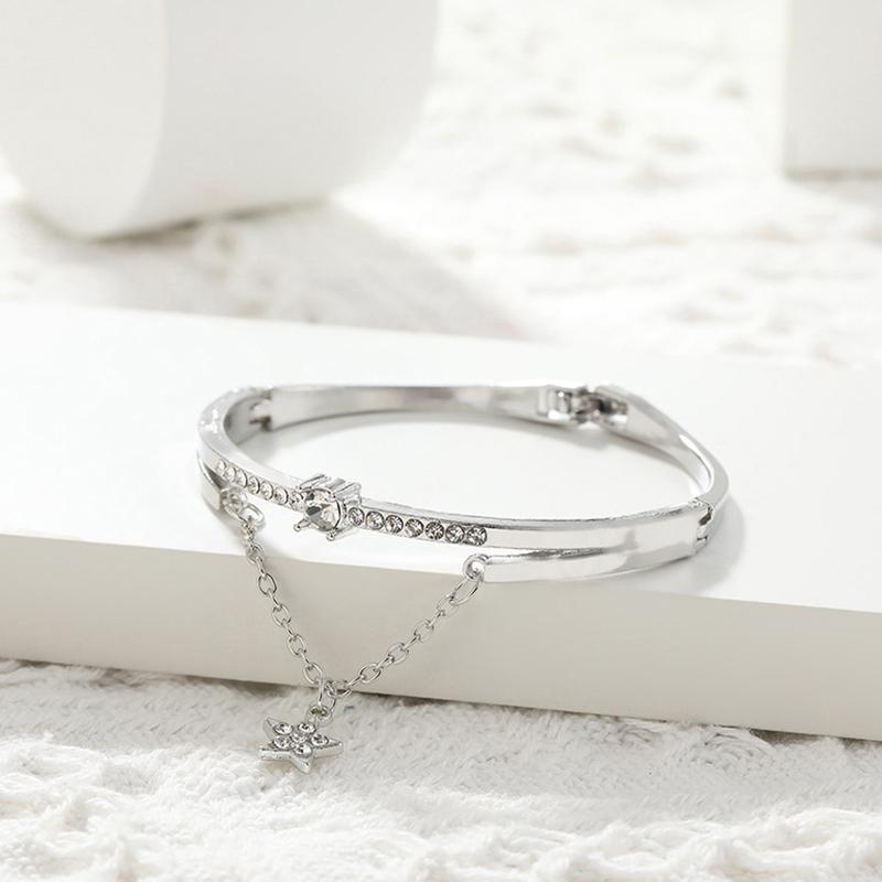 2025 New Luxury Jewelry Stainless Steel Bracelets & Bangles Female Heart Forever Love Charm Bracelet For Women Gifts