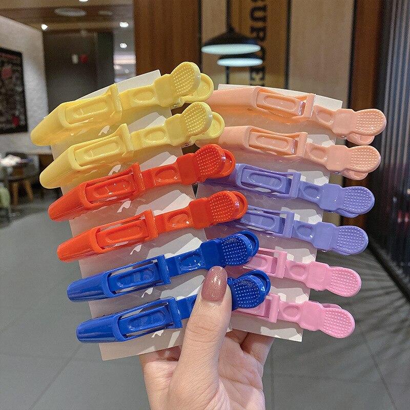 6pcs/set Women Color Hairdressing Clips Variety Styles Alligator Hair Grip Salon Clamp for Salon Styling Hair Accessories