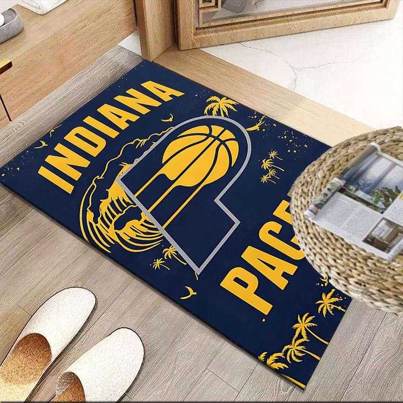 Pacers Basketball Team Carpet, Kitchen Rugs, Yoga Mat, Non-Slip Mats, Rug for Bathroom, Living Room Bedroom, Camping Rugs Christmas Gift