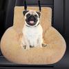 Plush Pet Car Seat Bed For Large Medium Dogs Washable Dog Booster Pet Car Seat Cushion Detachable Back Seat Pet Traveling Bed