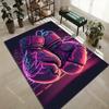 1PC Boxing Neon Energetic Style Carpet for Living Room Bedroom Sofa Home Decor Rus Non-slip Floor Mat Luxury Gift Multiple Sizes