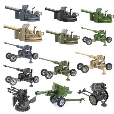 Al Doilea Război Mondial WW2 Artilerie Antiaeriană Artilerie cu Rachete Militar Armată Armă de Război Soldat Model MOC Bloc de Construcție Cărămizi Jucării Pentru Copii