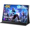 KOOLYFUL Mobile 4K 1000Nits Mobile 3840x2400 Golden Color IPS sRGB Wide Color Matte VESA Portable Magnetic Protective Cover 16-inch Monitor,
