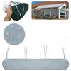 Tendalino retrattile per patio da 3m, Tessuto Oxford, Impermeabile, Protezione solare, Design antipolvere